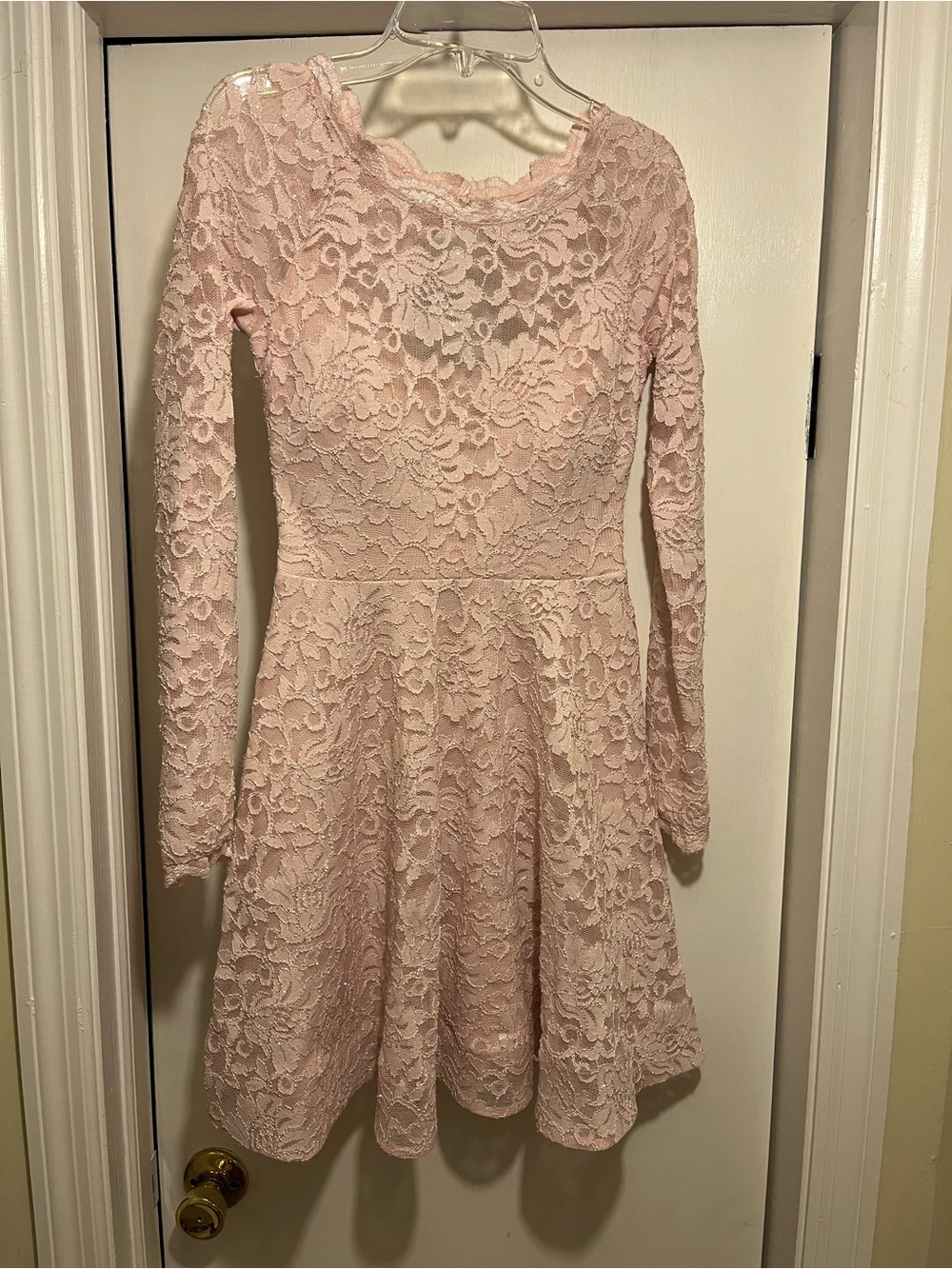 My Michelle Blush Lace Cocktail Dress